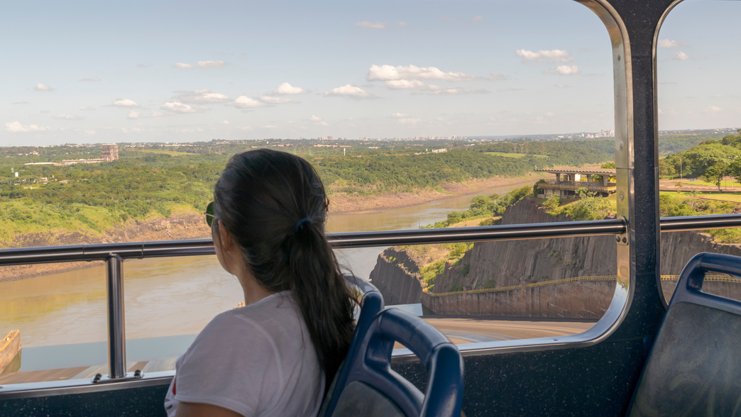 Woman in a Bus Trip to Itaipu Dam